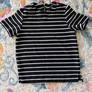 Mango Black & White Striped T-Shirt - size S
